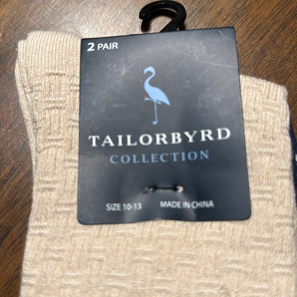 Luxury Dress Socks 2pr Tailor Byrd Trouser Crew Pima Cotton Blend Soft - 10-13 - Picture 3 of 8